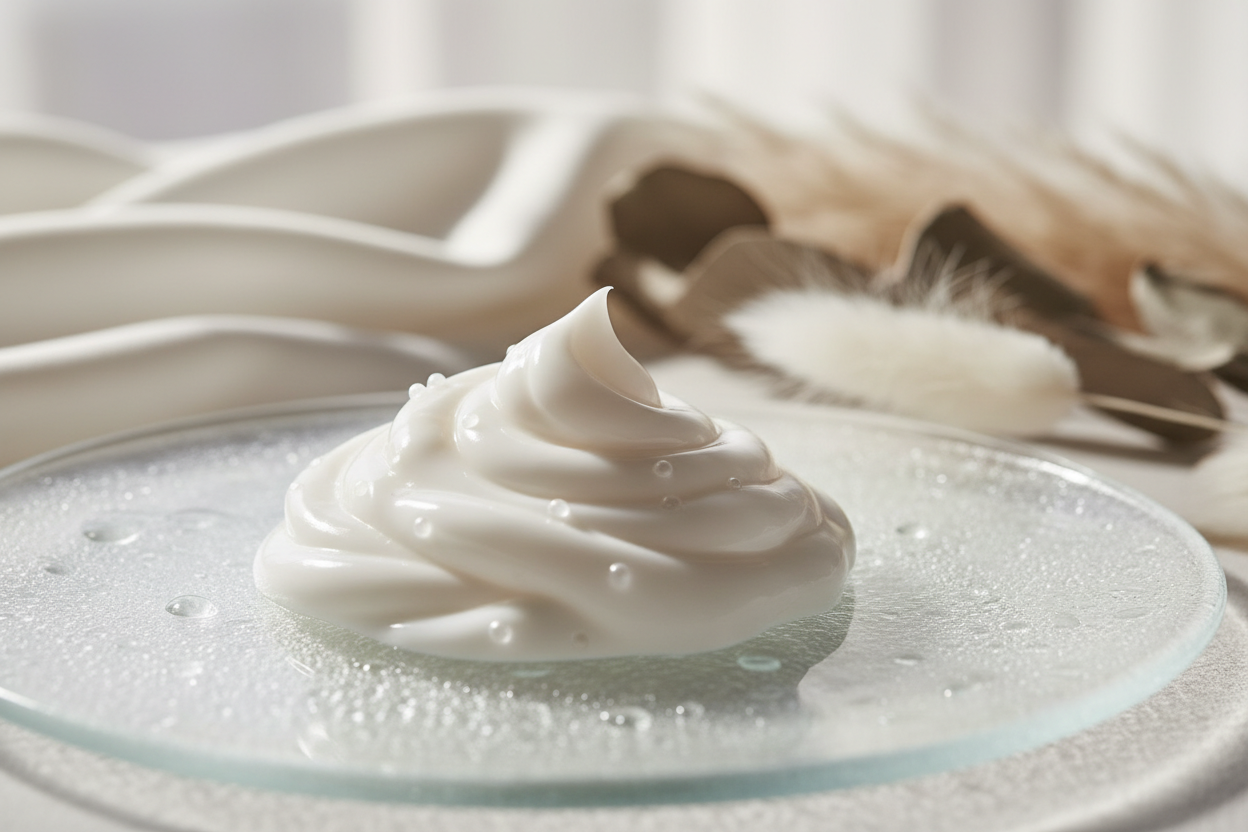 editorial texture photo, creamy hair conditioner