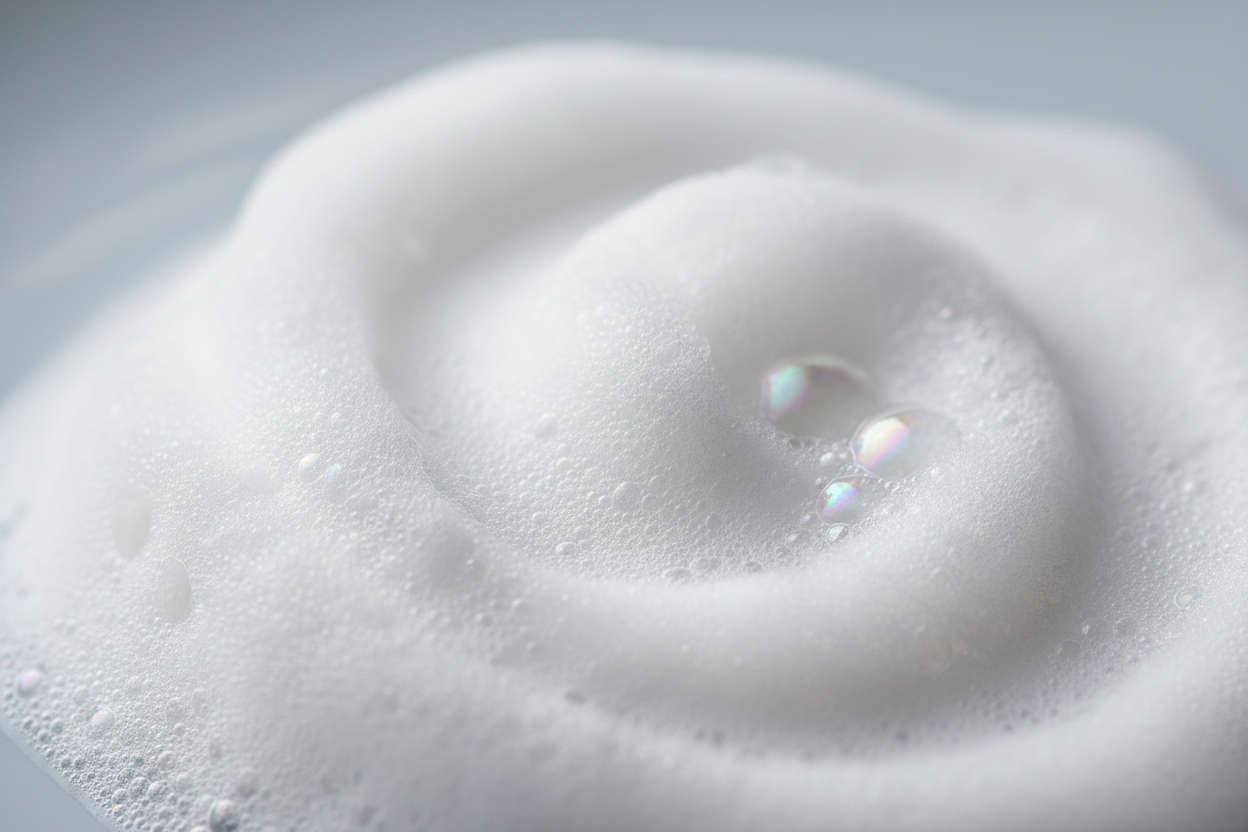 editorial texture photo, shampoo soap suds, no packaging or branding