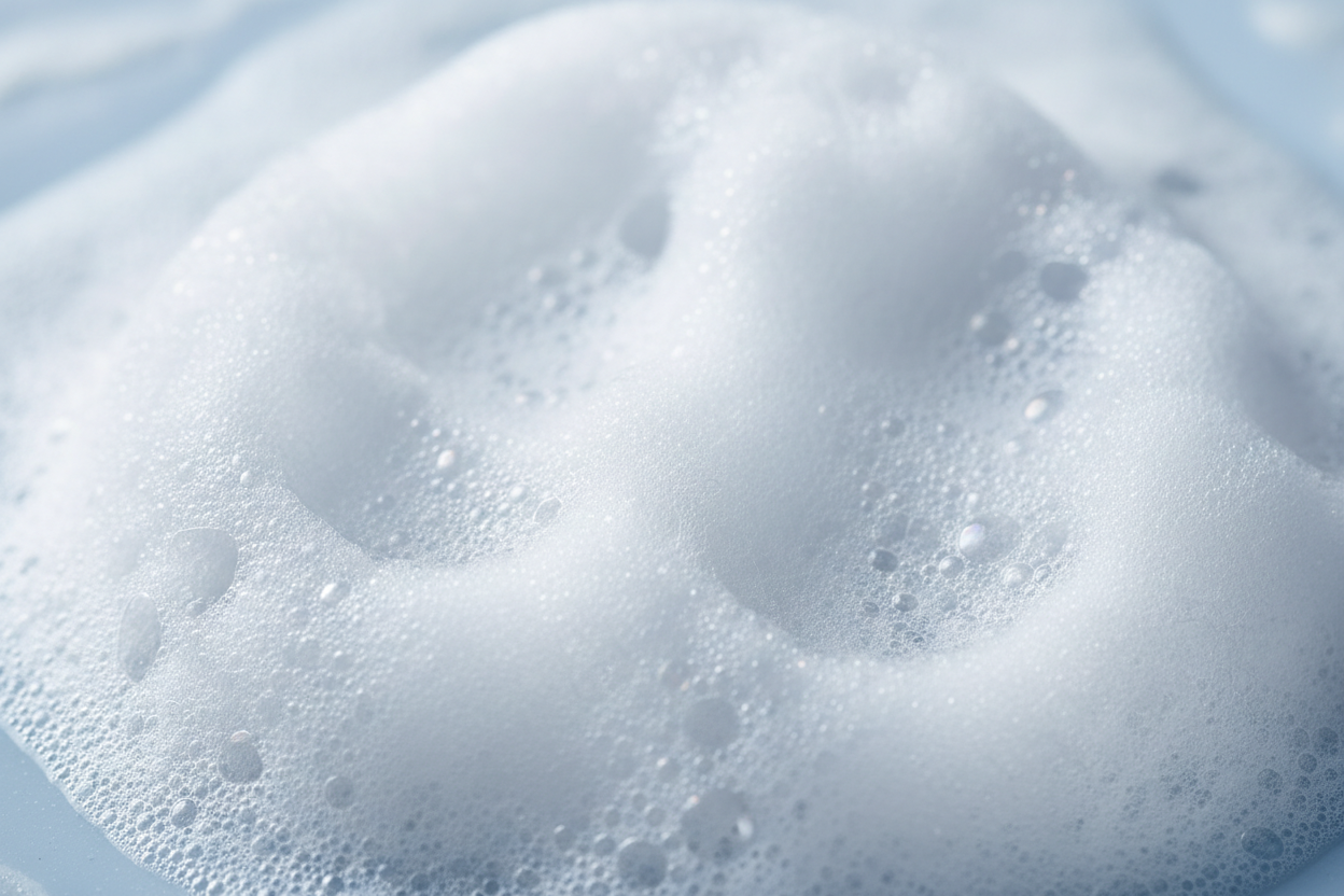 editorial texture photo, shampoo soap suds, no packaging or branding