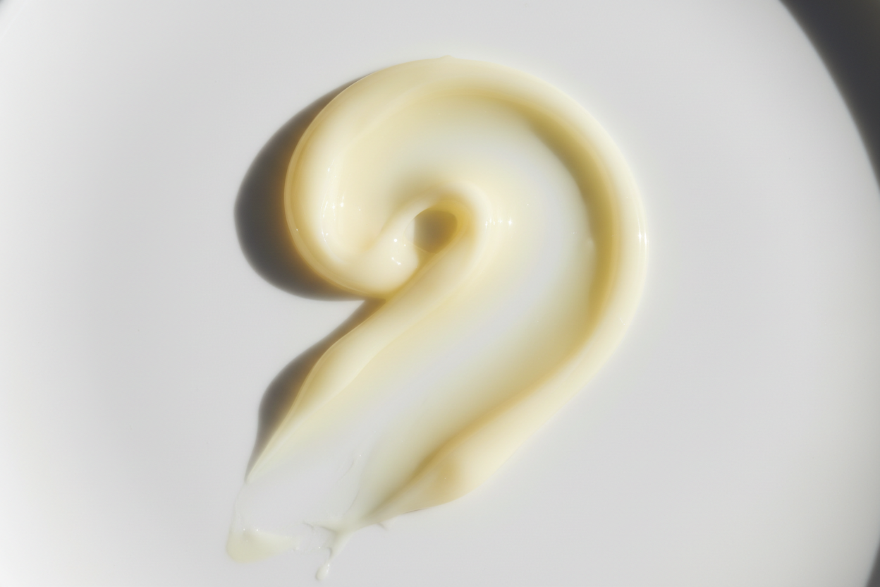 editorial texture photo, yellow thin cream, no product packaging